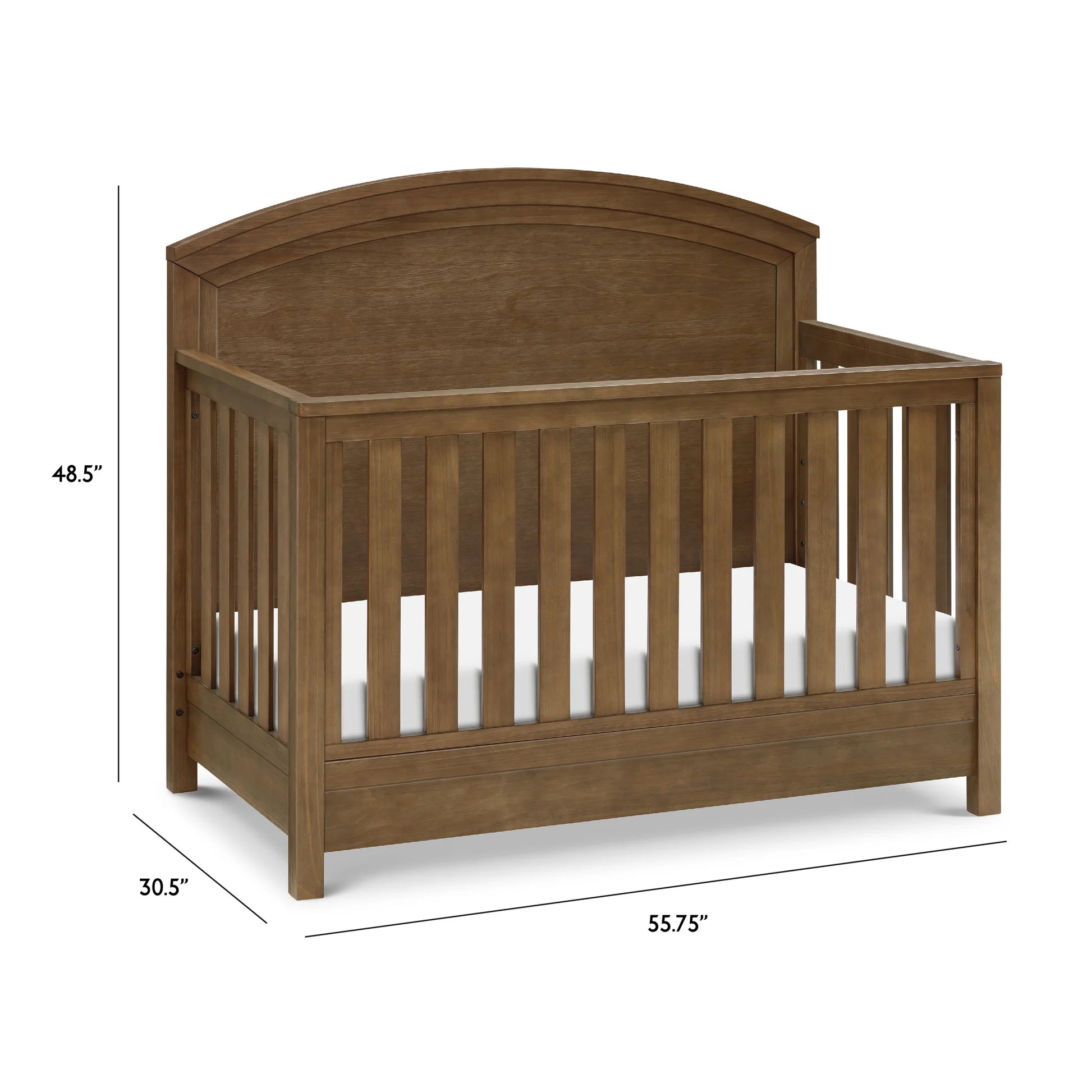 Monogram Hemsted 4-in-1 Convertible Crib - Walnut Driftwood-MONOGRAM-Little Giant Kidz