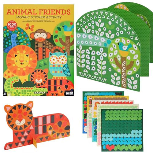 Petit Collage Mosaic Sticker Activity Book- Animal Friends