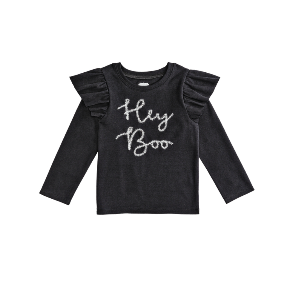 Mud Pie Black Halloween Tinsel Tee-MUD PIE-Little Giant Kidz