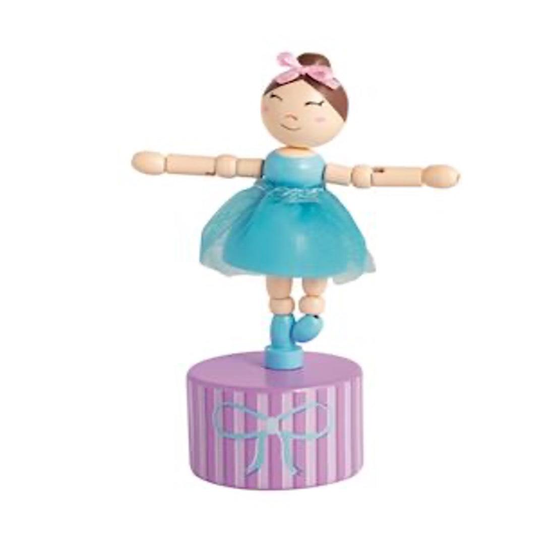Mud Pie Blue Ballerina Wooden Toy-MUD PIE-Little Giant Kidz