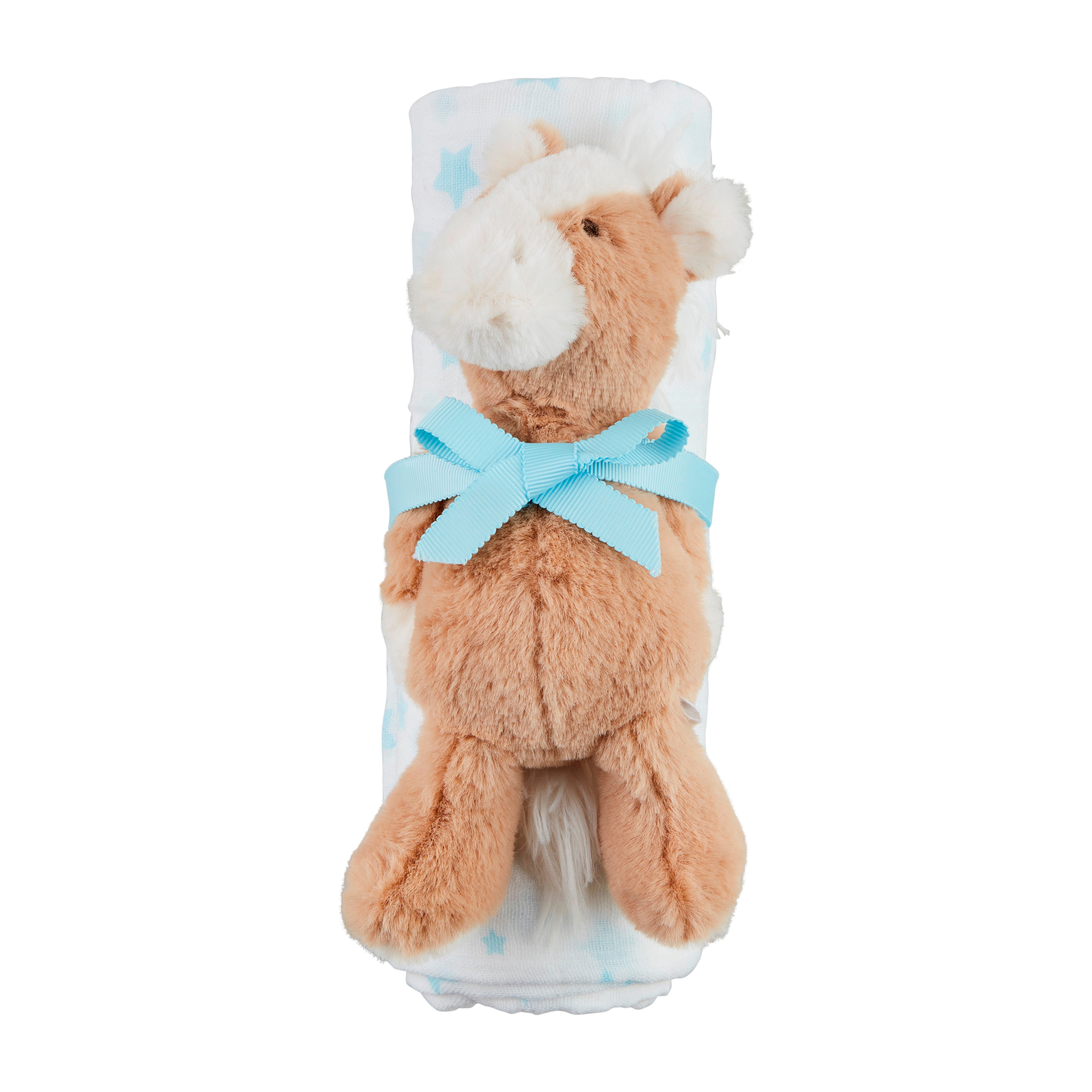Mud Pie Blue Star Swaddle & Rattle Set-MUD PIE-Little Giant Kidz