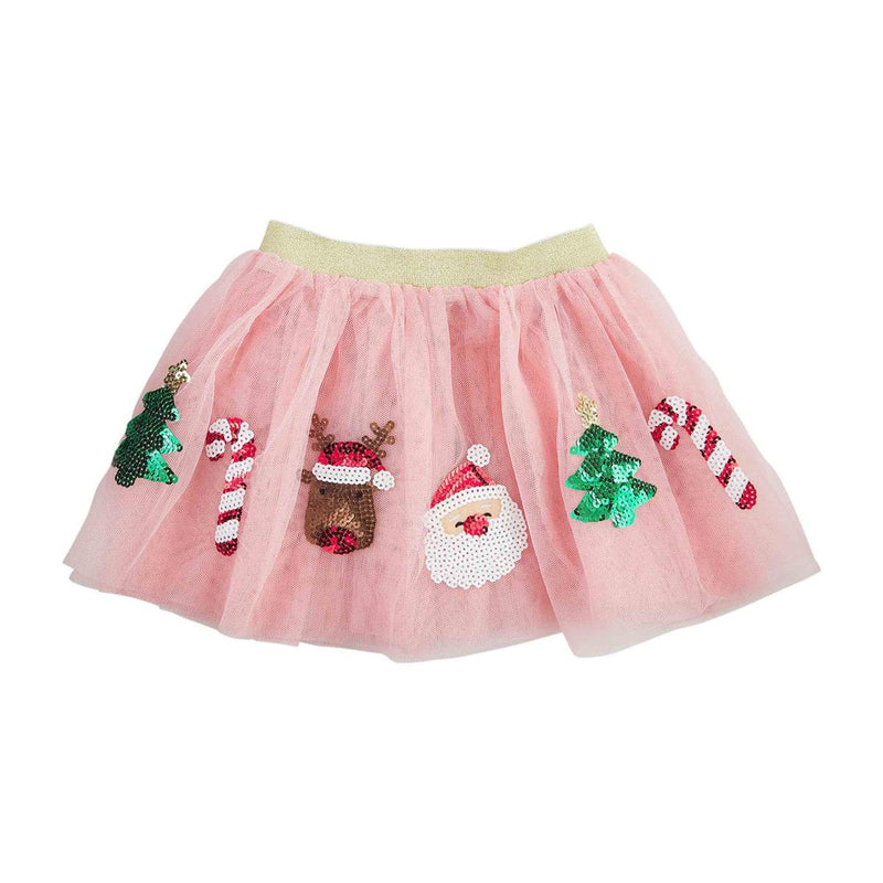 Mud Pie Christmas Sequin Tutu - Pink-MUD PIE-Little Giant Kidz
