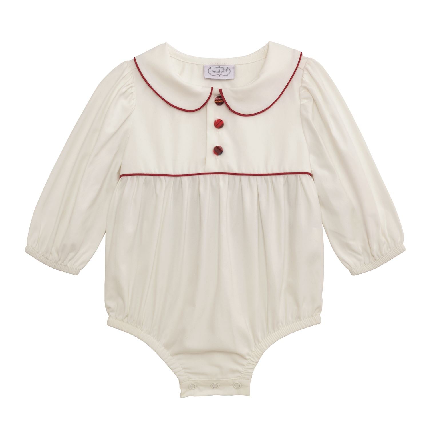 Mud Pie Christmas Tartan Bow Bubble-MUD PIE-Little Giant Kidz