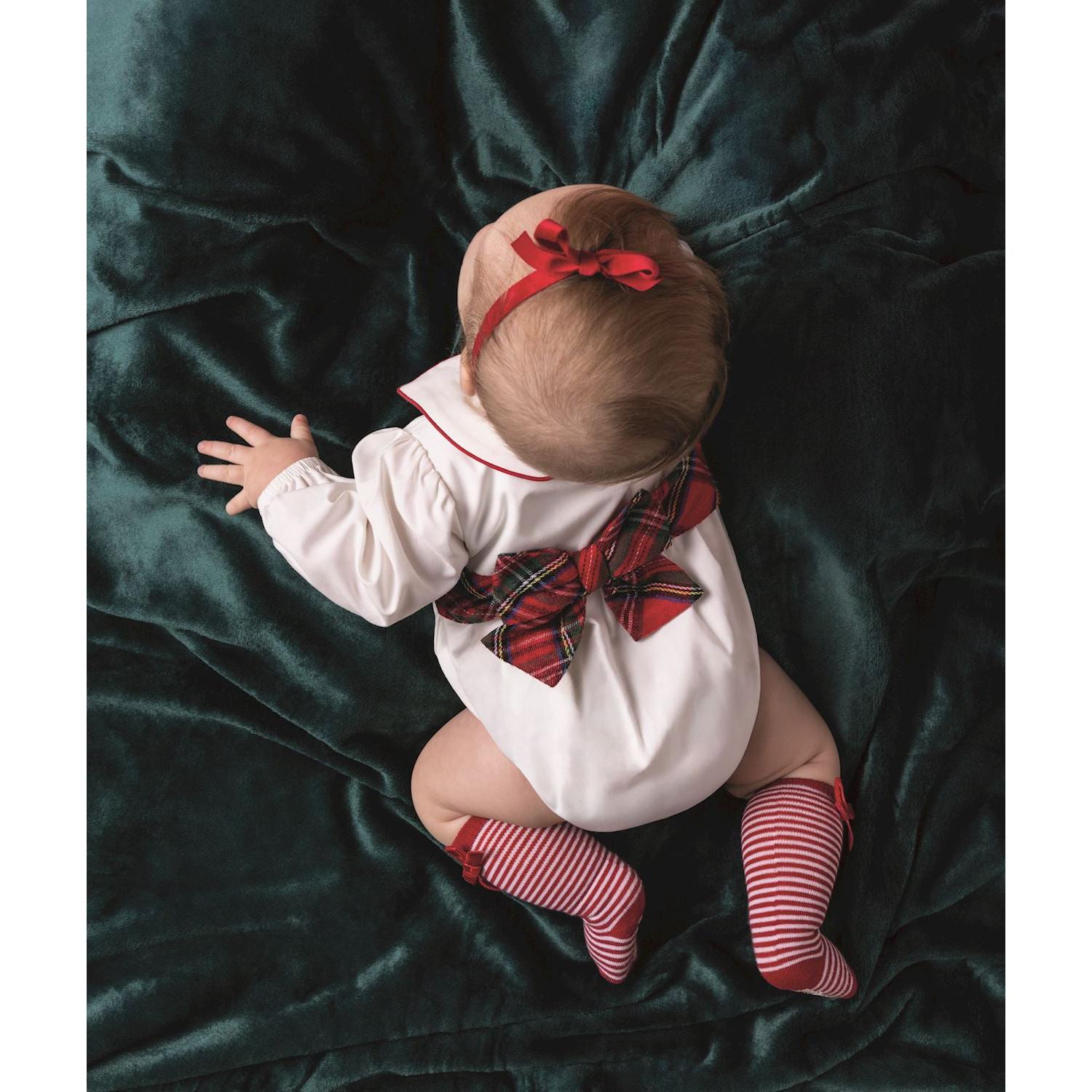 Mud Pie Christmas Tartan Bow Bubble-MUD PIE-Little Giant Kidz