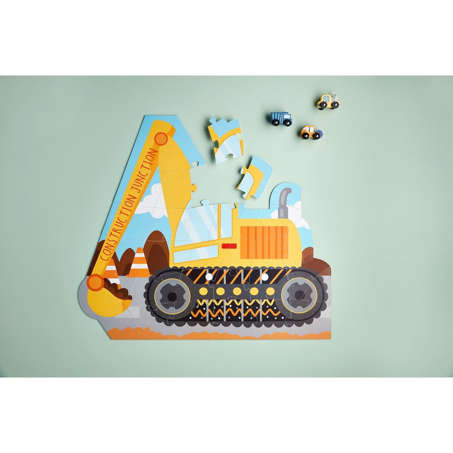 Mud Pie Excuavator Jumbo Shaped Puzzle-MUD PIE-Little Giant Kidz