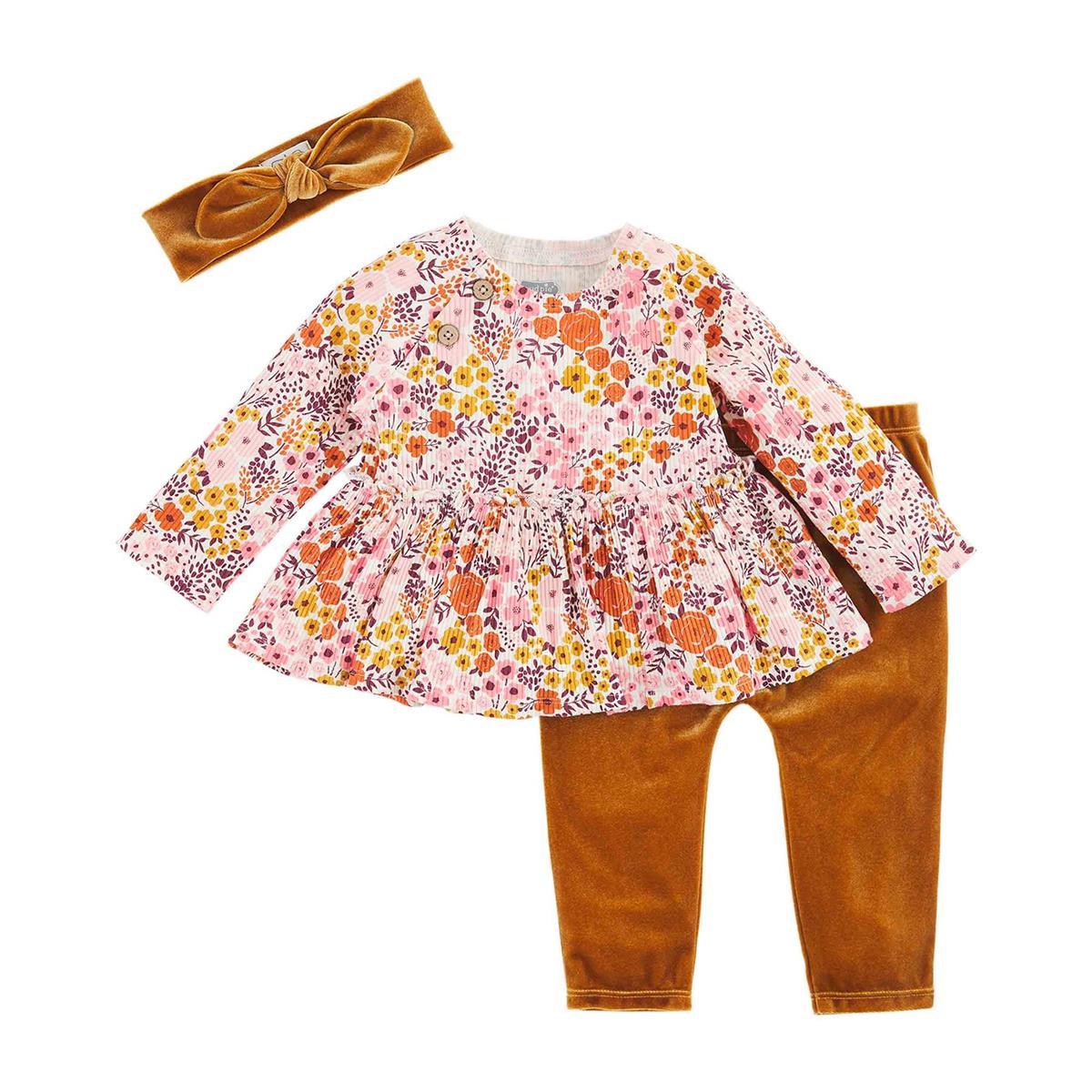 Mud Pie Fall Floral 3-Piece Set-MUD PIE-Little Giant Kidz