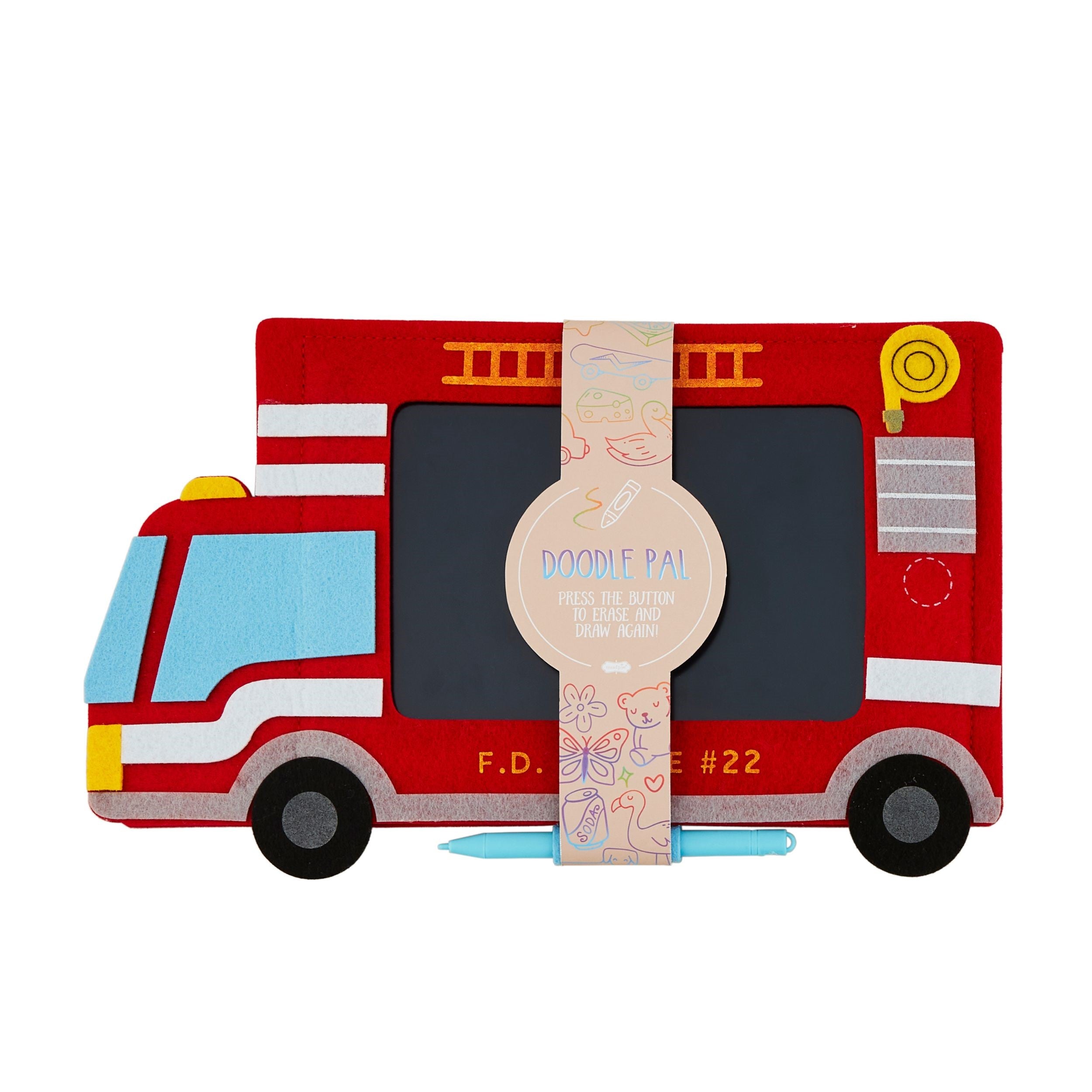 Mud Pie Fire Truck Felt Doodle Pad-MUD PIE-Little Giant Kidz