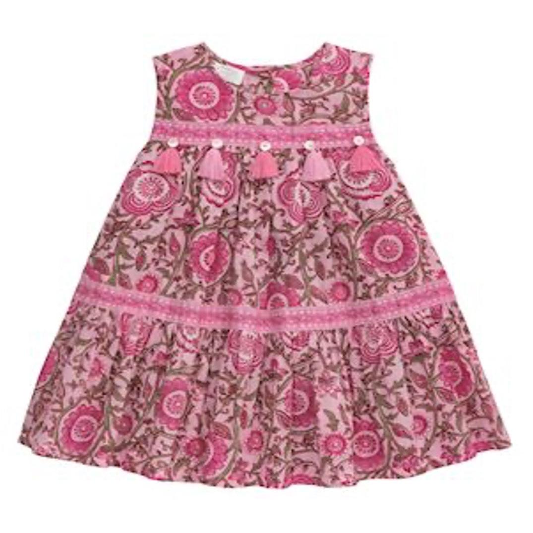 Mud Pie Floral Block Print Tier Dress-MUD PIE-Little Giant Kidz