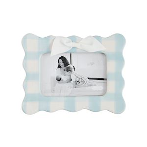 Mud Pie Horizontal Blue Bow Picture Frame-MUD PIE-Little Giant Kidz