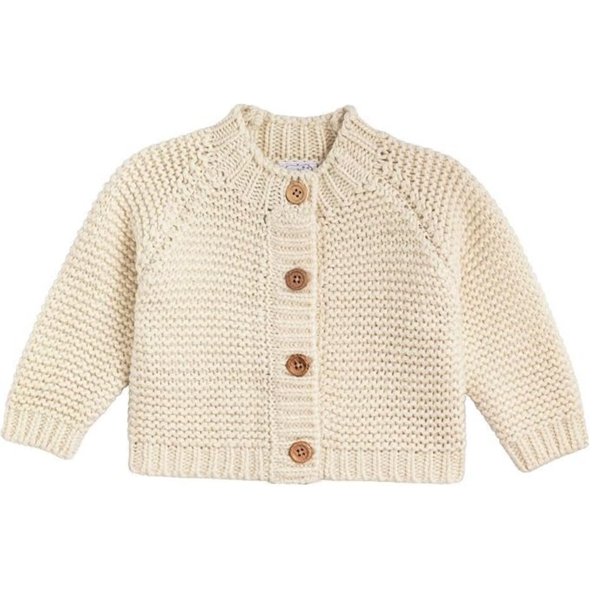 Mud Pie Ivory Garter Stitch Cardigan-MUD PIE-Little Giant Kidz
