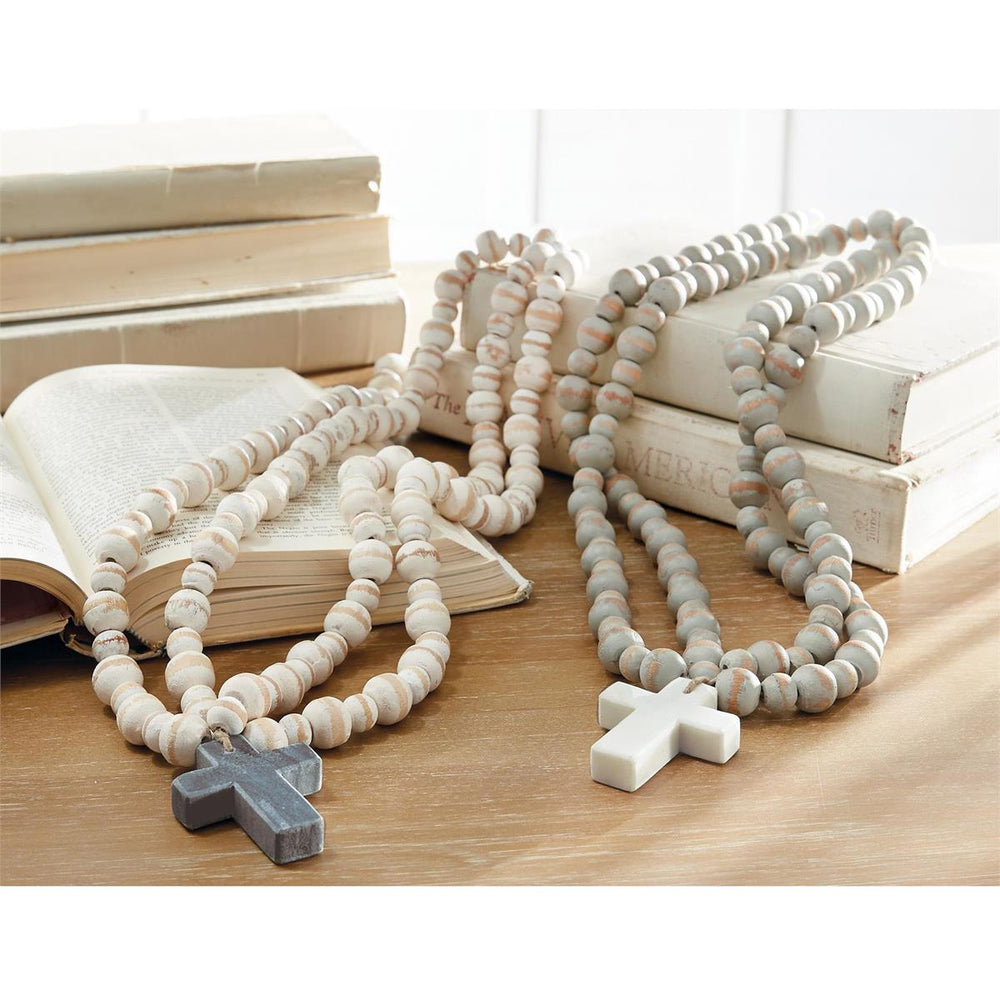 Mud Pie Marble Cross Decorative Blessing Beads