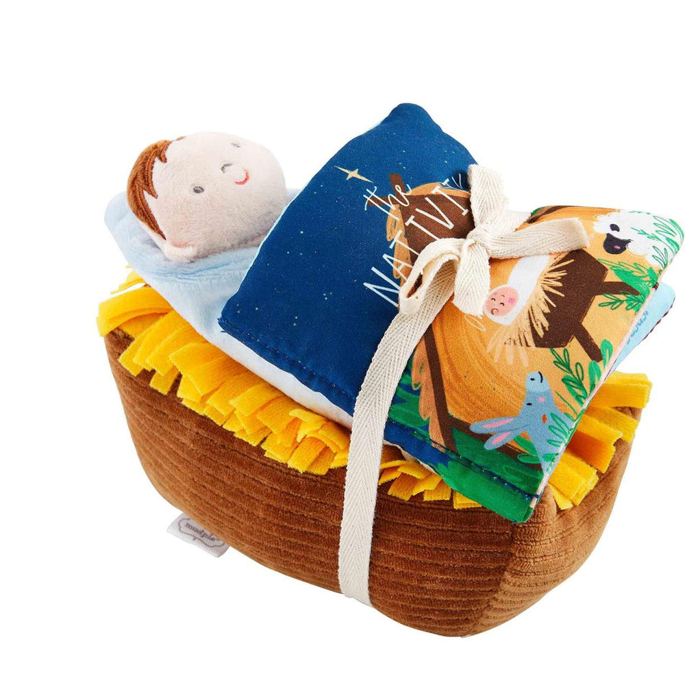 Mud Pie Nativity Book & Singing Baby Jesus Set