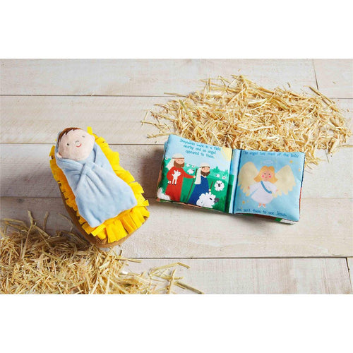 Mud Pie Nativity Book & Singing Baby Jesus Set