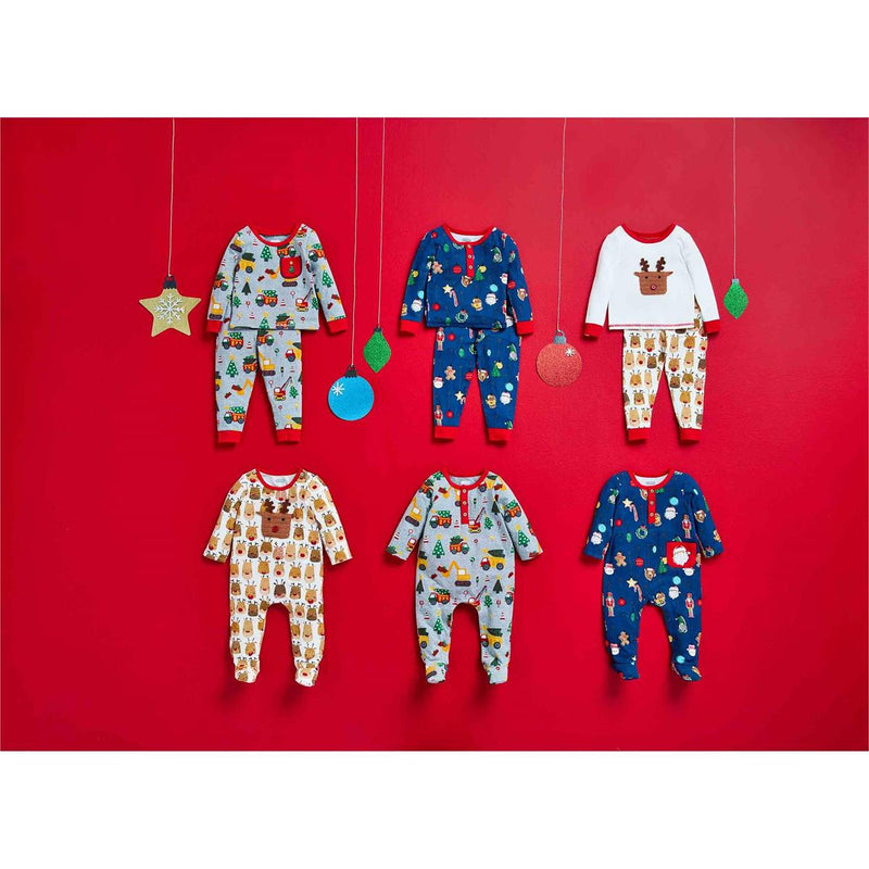 Mud Pie Navy Ornament Pajama Set-MUD PIE-Little Giant Kidz