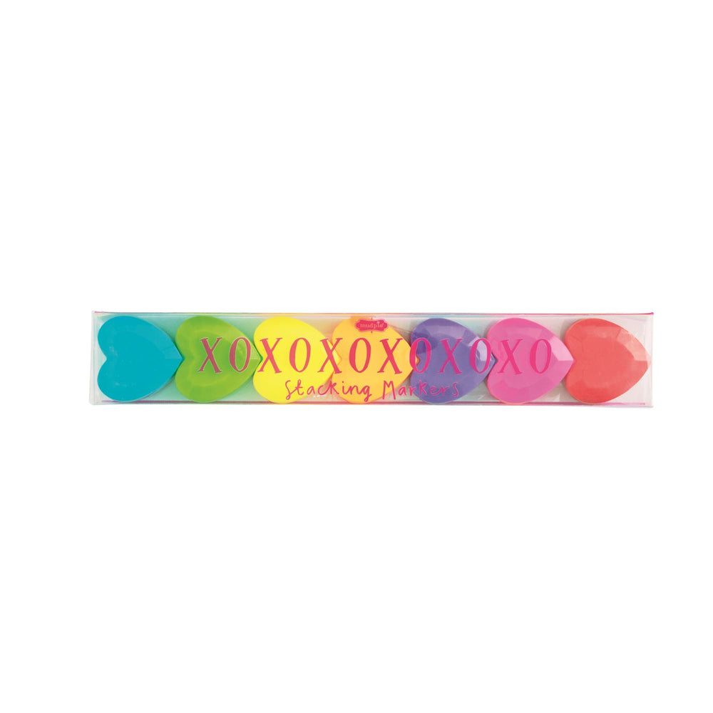 Mud Pie Opaque Heart Stacking Marker Set