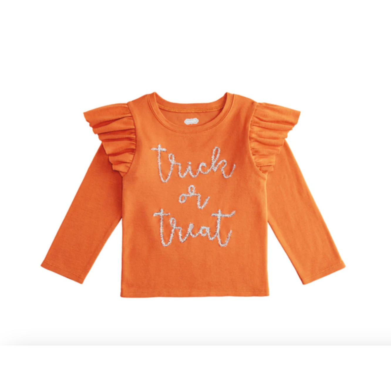 Mud Pie Orange Halloween Tinsel Tee-MUD PIE-Little Giant Kidz