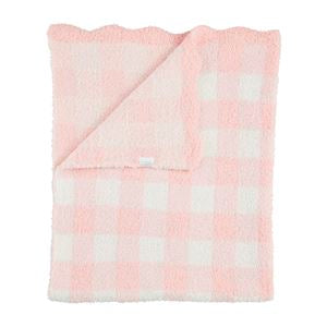 Mud Pie Pink Gingham Chenille Blanket-MUD PIE-Little Giant Kidz