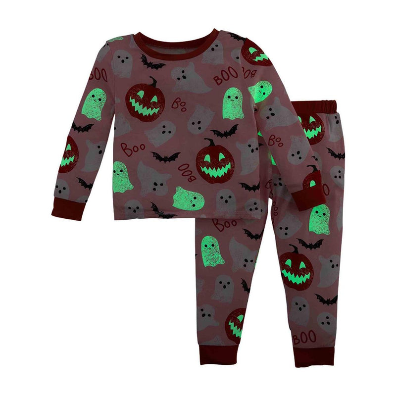 Mud Pie Pink Glow-in-the-Dark Halloween Pajama Set-MUD PIE-Little Giant Kidz