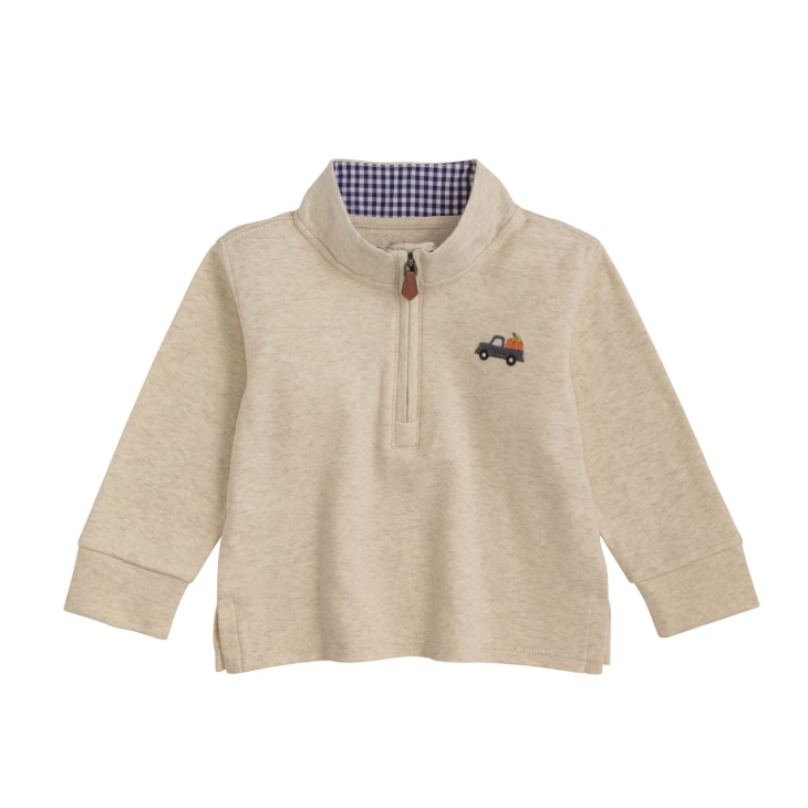Mud Pie Pumpkin Truck Quarter Zip-MUD PIE-Little Giant Kidz