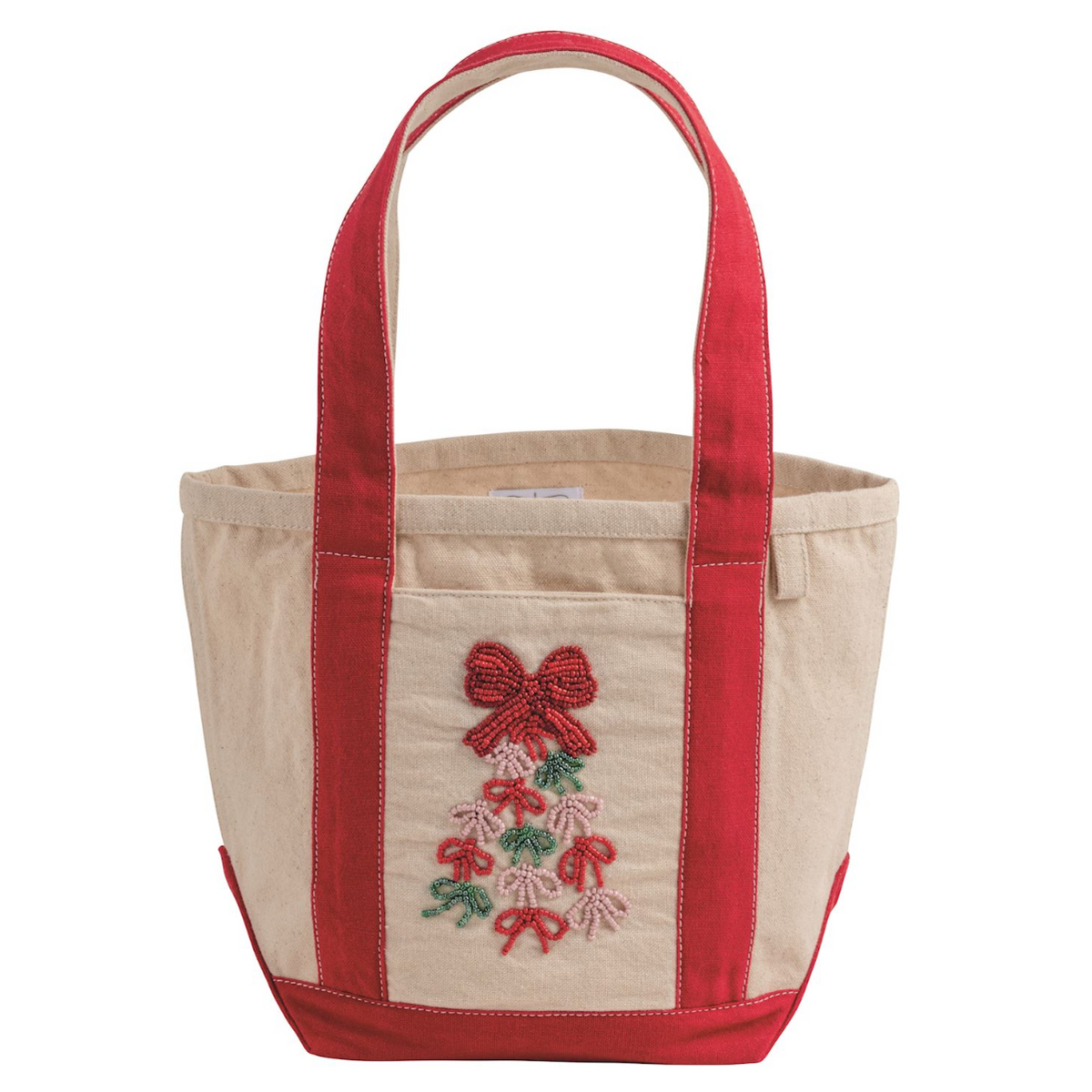 Mud Pie Red Holiday Beaded Mini Tote-MUD PIE-Little Giant Kidz