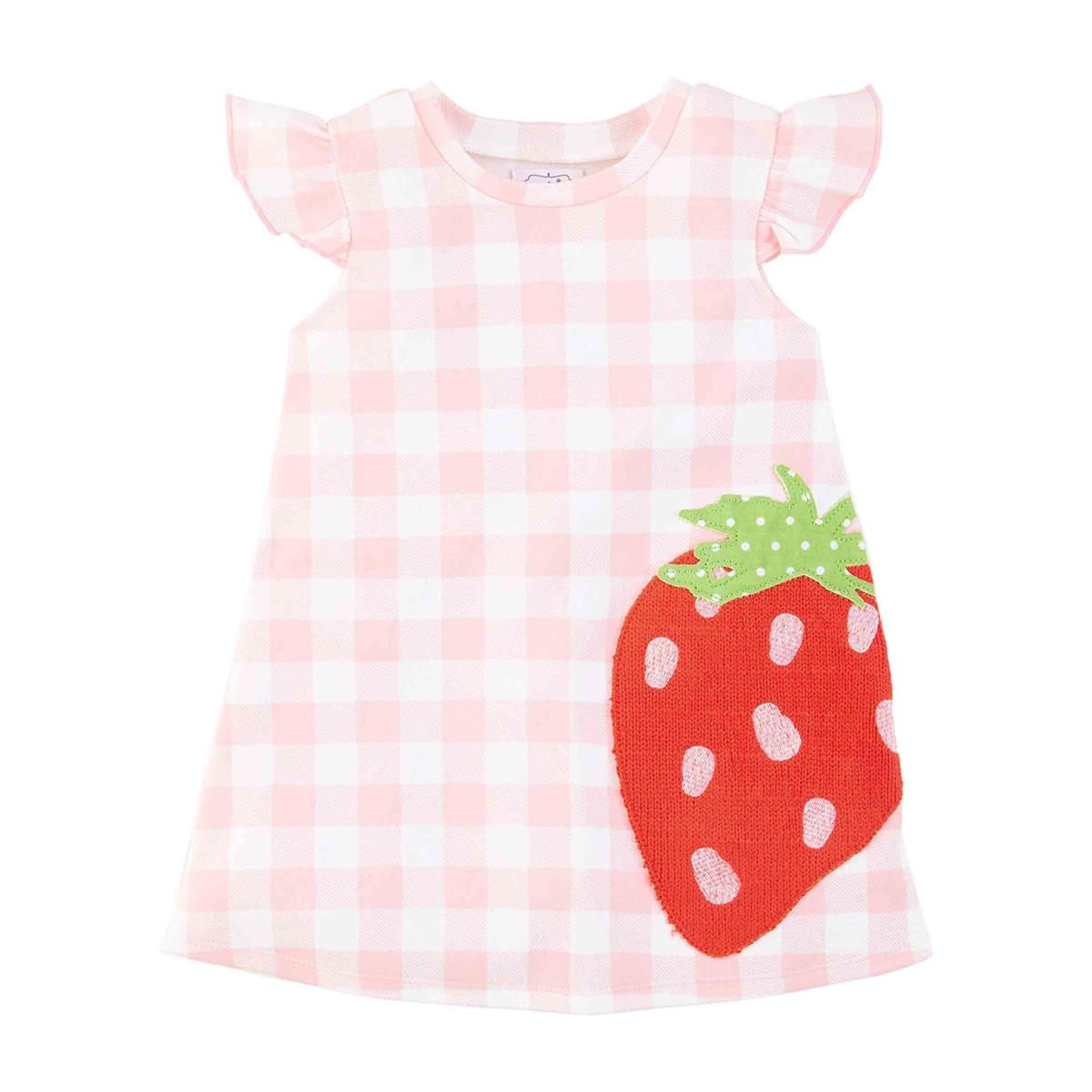 Mud Pie Strawberry T-Shirt Dress-MUD PIE-Little Giant Kidz