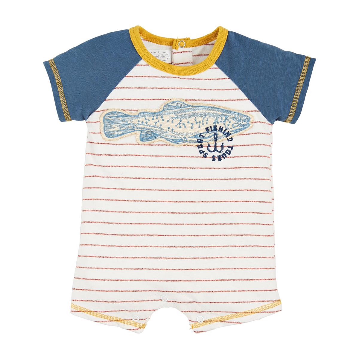 Mud Pie Vintage Fish Shortall-MUD PIE-Little Giant Kidz