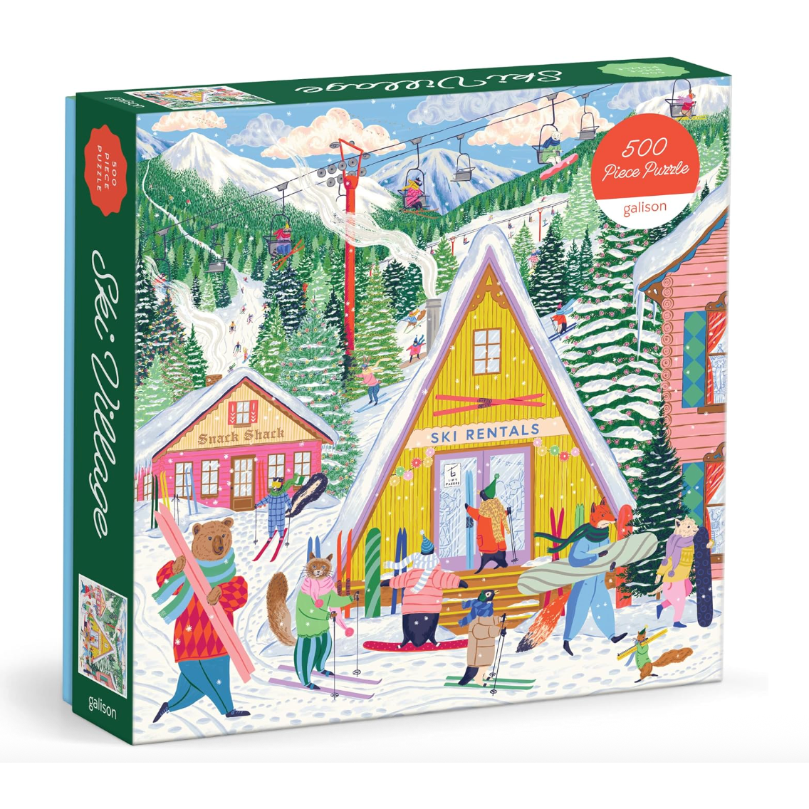 Mudpuppy Galison Ski Village Puzzle-MUDPUPPY-Little Giant Kidz