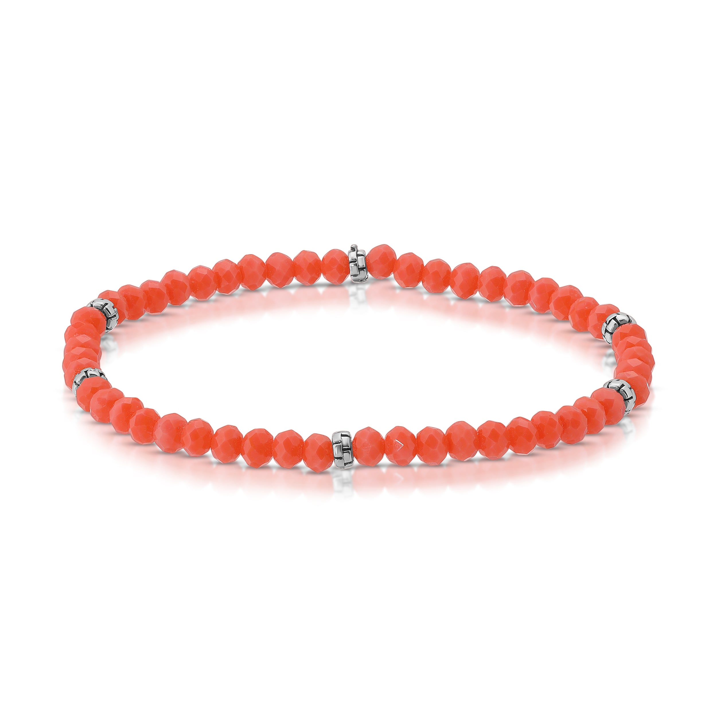My FUN Colors Mini Crystal Bracelet Coral / Silver Accent-My FUN Colors-Little Giant Kidz
