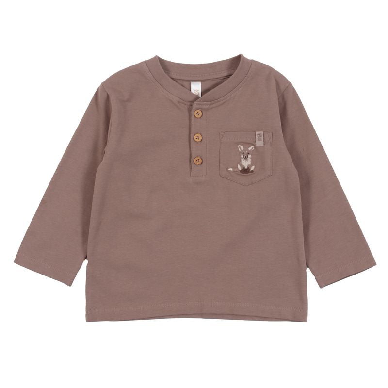NANÖ Two-Piece T-Shirt Set- Brown-NORUK-Little Giant Kidz