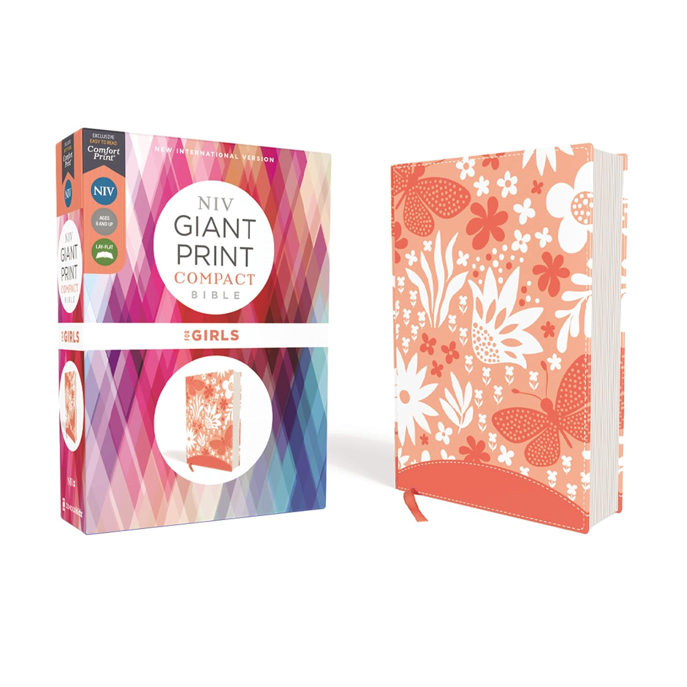 NIV, Giant Print Compact Bible for Girls, Leathersoft-HARPER COLLINS PUBLISHERS-Little Giant Kidz