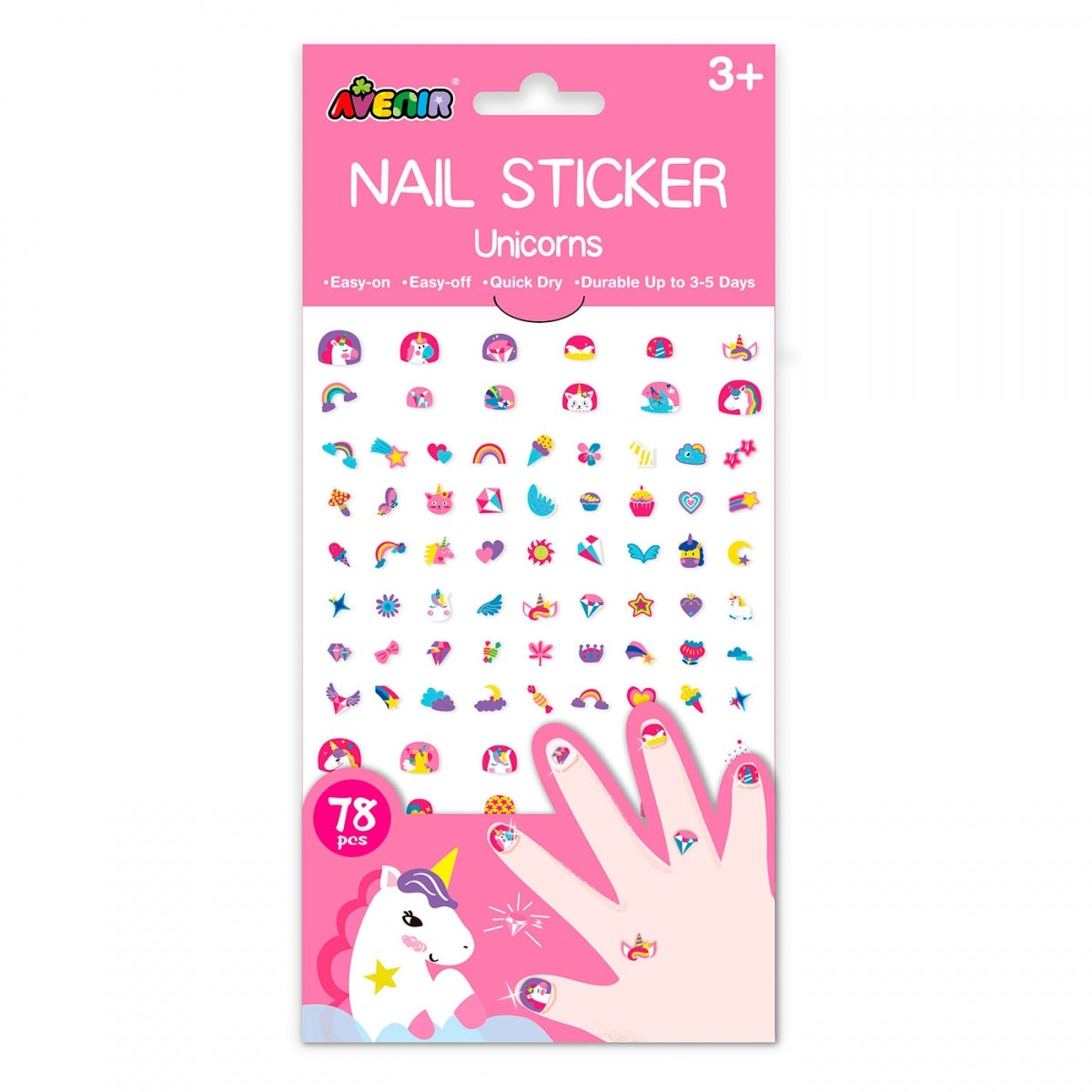 Nail Stickers - 78 Pieces by Avenir-DAM Good Ideas-Little Giant Kidz