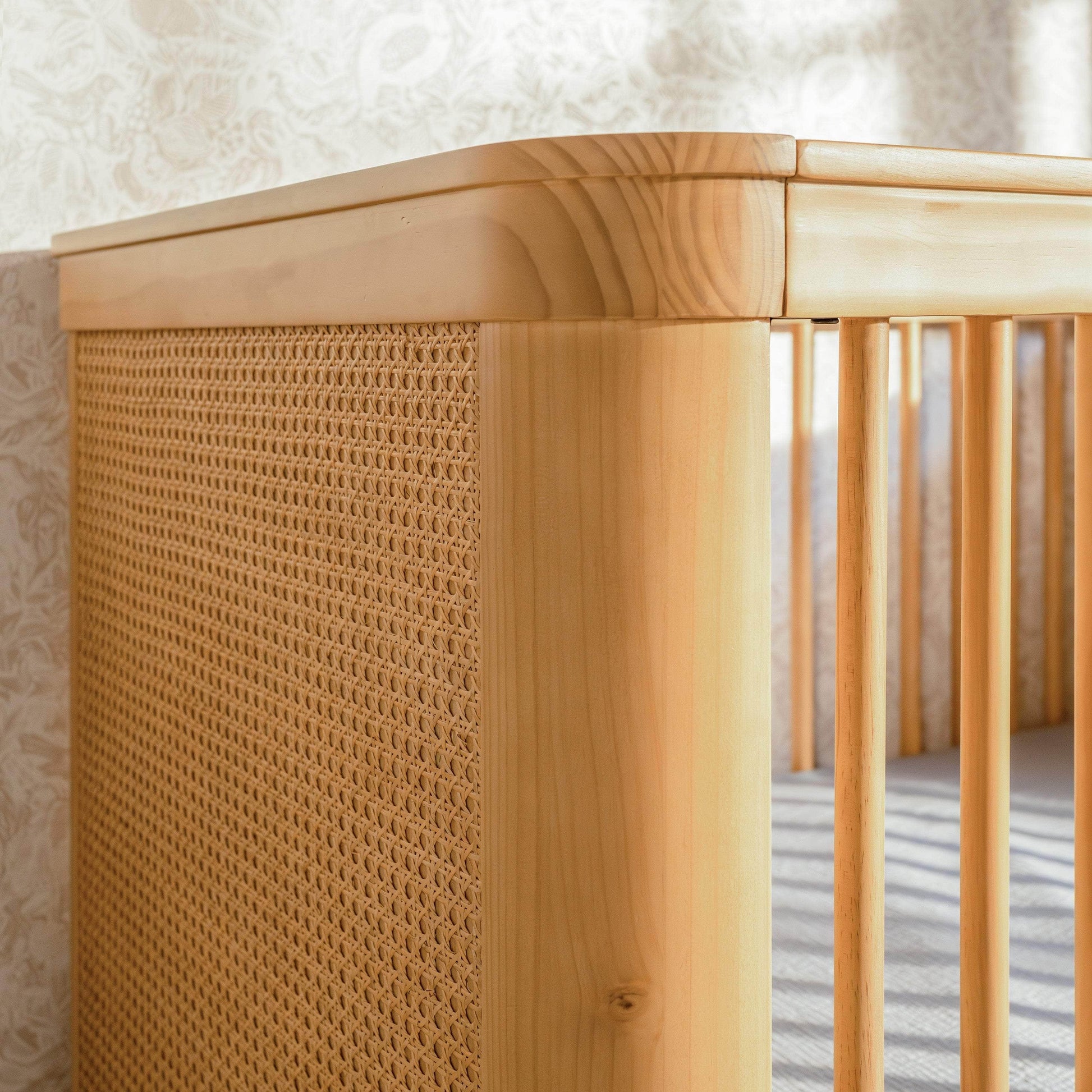 Namesake Marin with Cane 3-in-1 Convertible Crib - Honey & Honey Cane-NAMESAKE-Little Giant Kidz