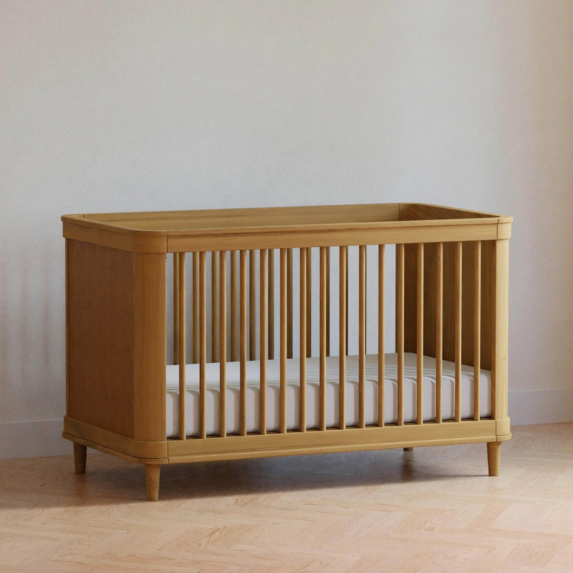 Namesake Marin with Cane 3-in-1 Convertible Crib - Honey & Honey Cane-NAMESAKE-Little Giant Kidz