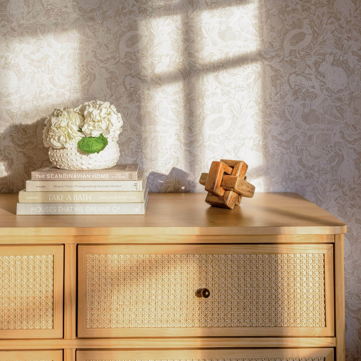 Namesake Marin with Cane 6 Drawer Assembled Dresser - Honey & Honey Cane-NAMESAKE-Little Giant Kidz