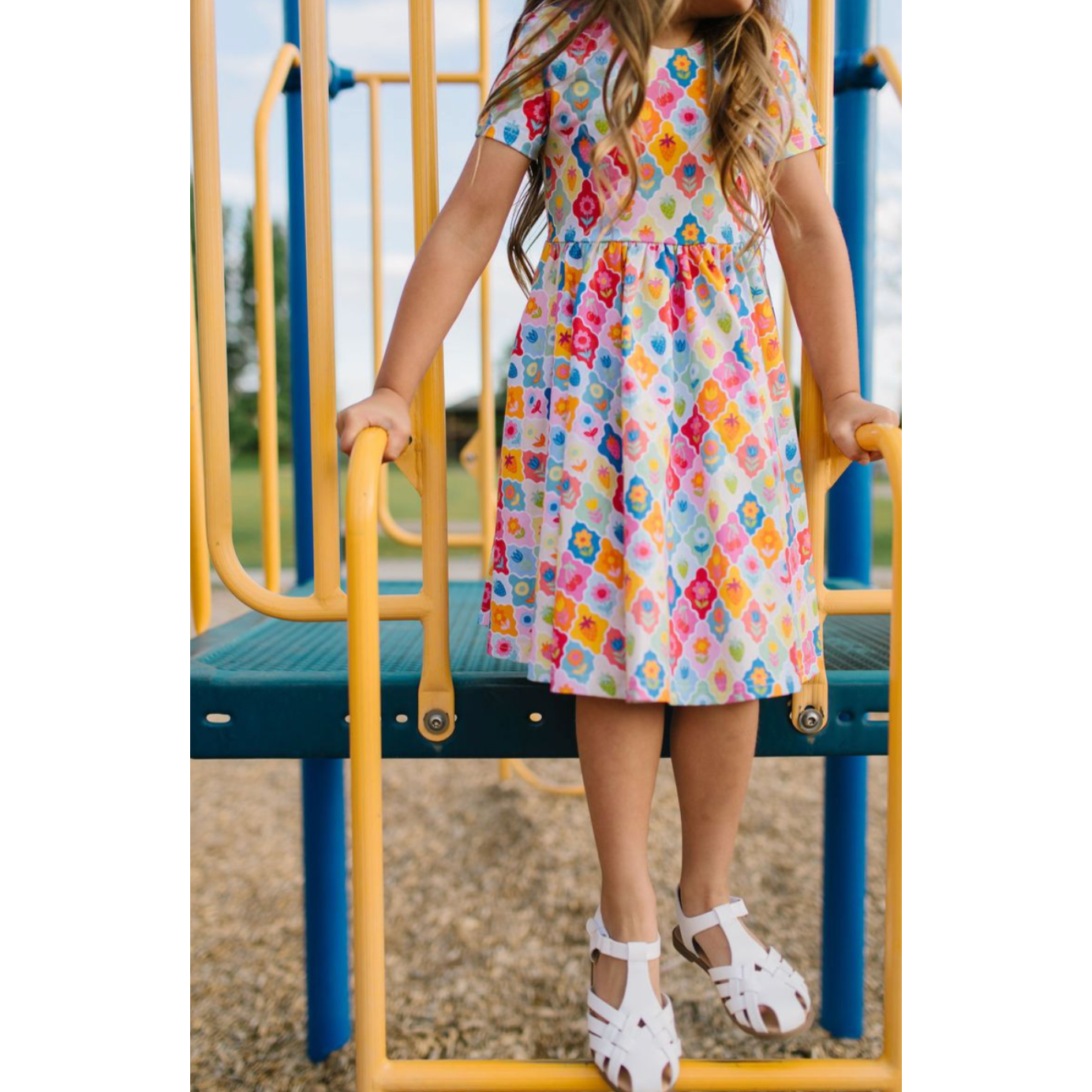 Ollie Jay Classic Twirl Dress- Sunshine-Ollie Jay-Little Giant Kidz