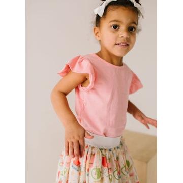 Ollie Jay Flutter Tee - Dusty Rose-Ollie Jay-Little Giant Kidz