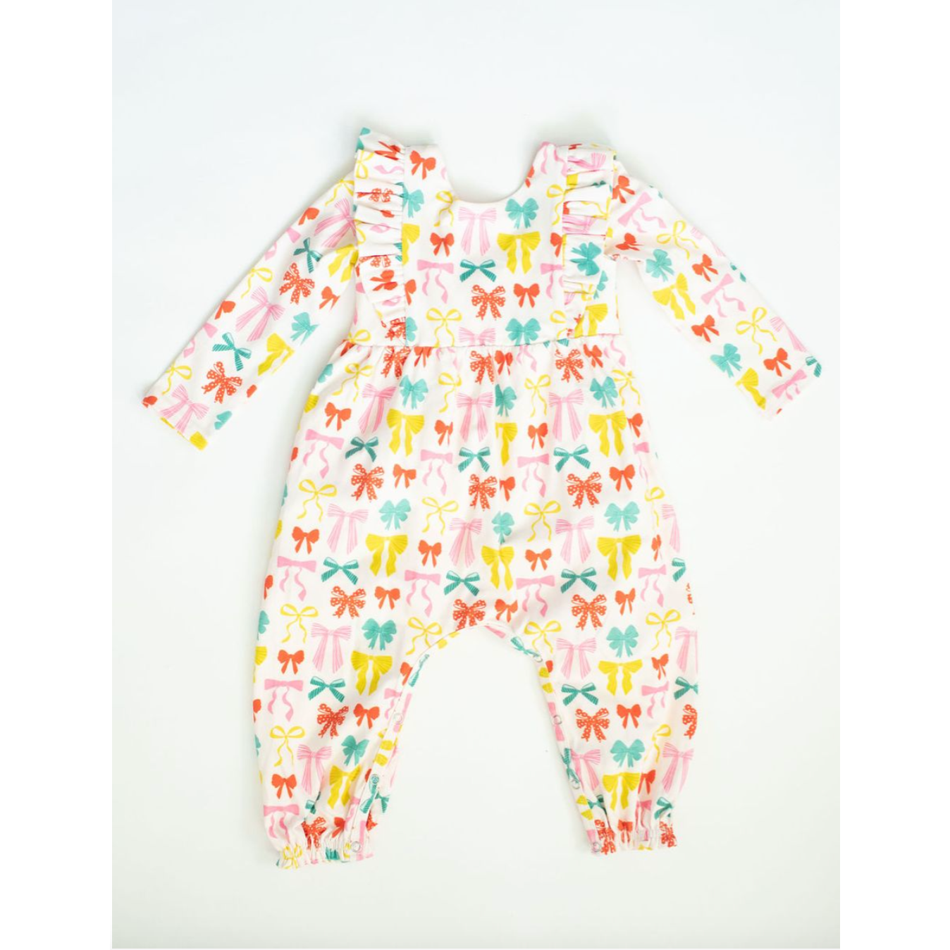 Ollie Jay Mabel Romper- Holiday Bows-Ollie Jay-Little Giant Kidz