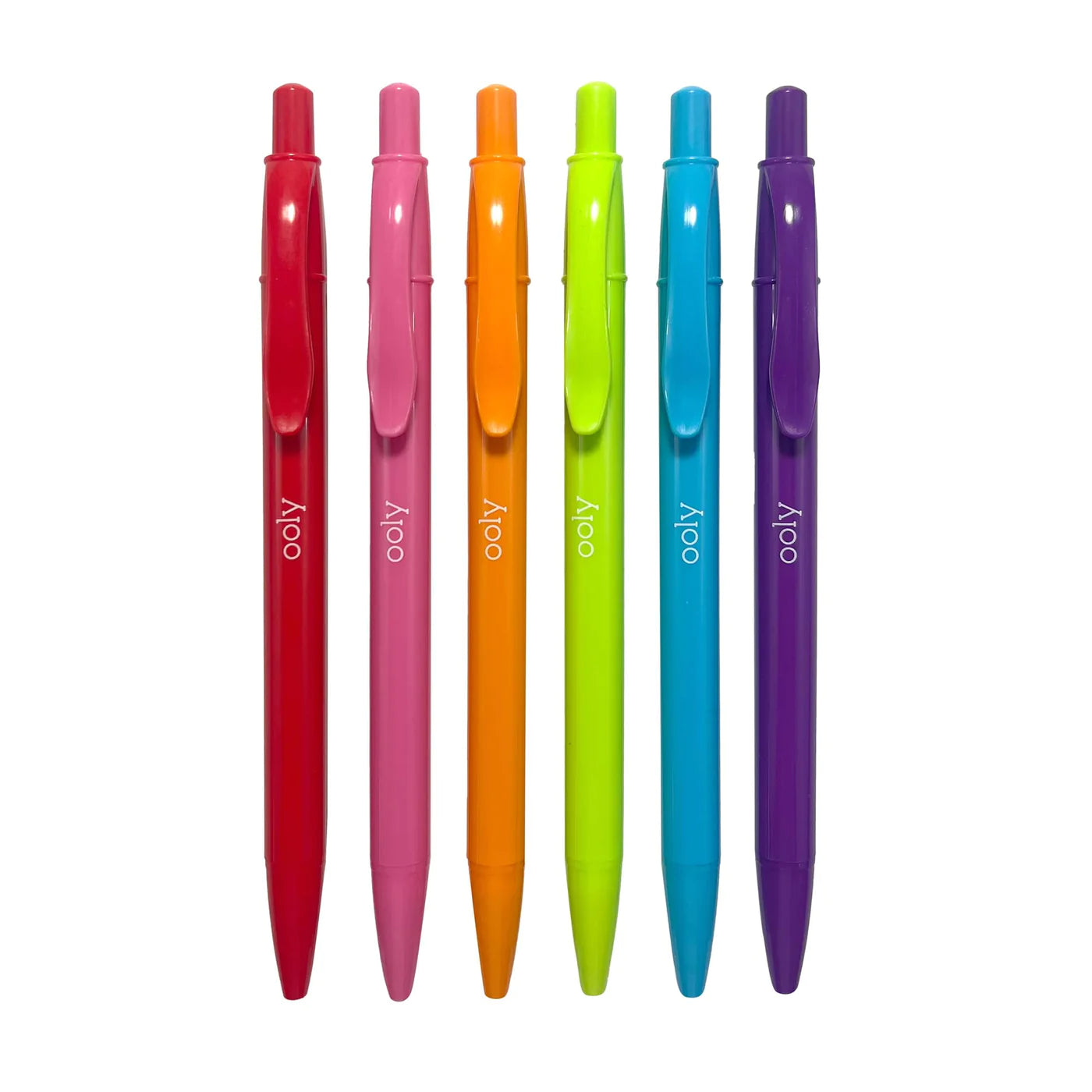 Ooly Bright Writers Colored Ink Retractable Ballpoint Pens - Set of 6-OOLY-Little Giant Kidz