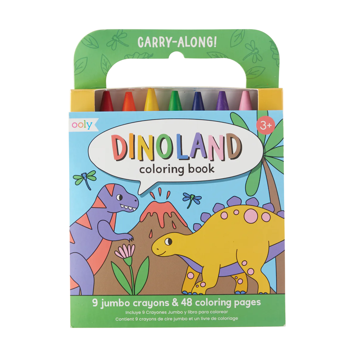 Ooly Carry Along Coloring Book Set - Dinoland - Set of 9 Crayons-OOLY-Little Giant Kidz