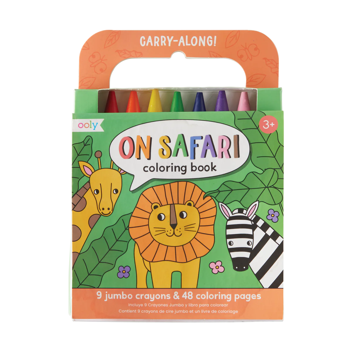 Ooly Carry Along Coloring Book Set - On Safari - Set of 9 Crayons-OOLY-Little Giant Kidz