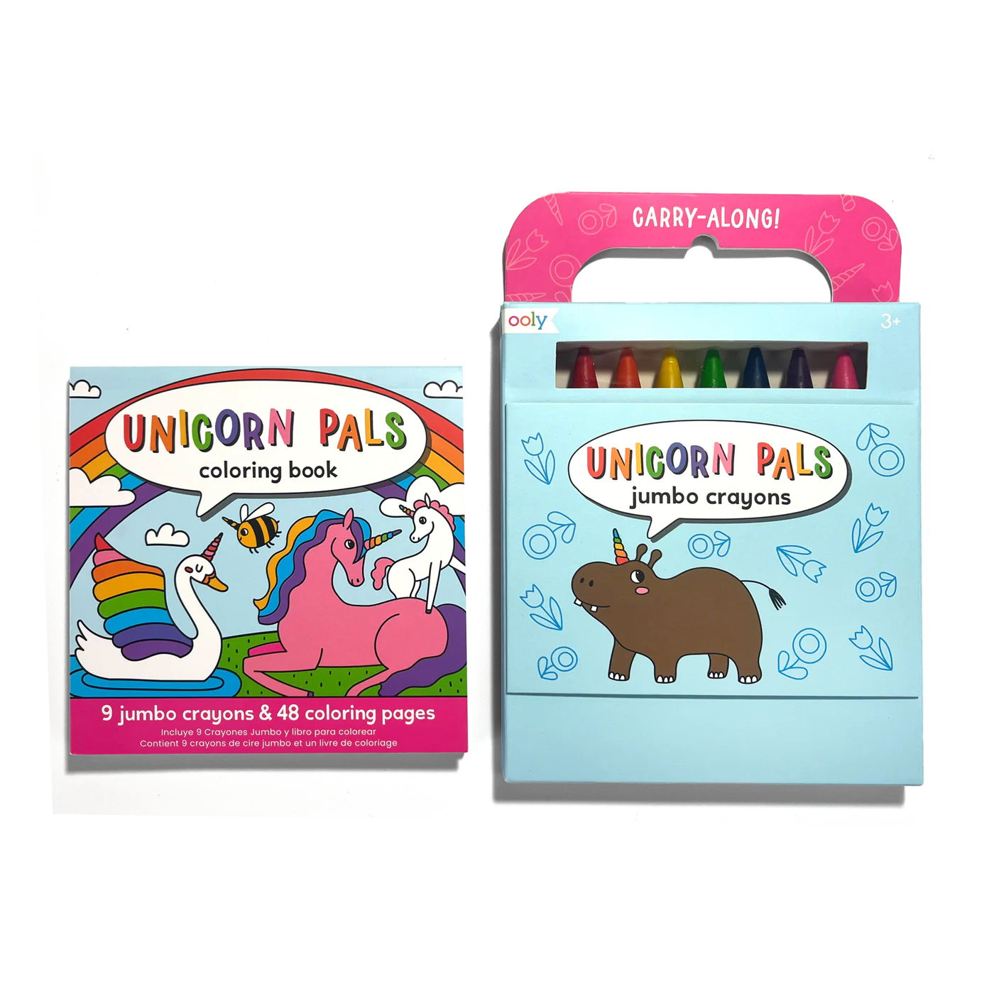 Ooly Carry Along Coloring Book Set - Unicorn Pals - Set of 9 Crayons-OOLY-Little Giant Kidz