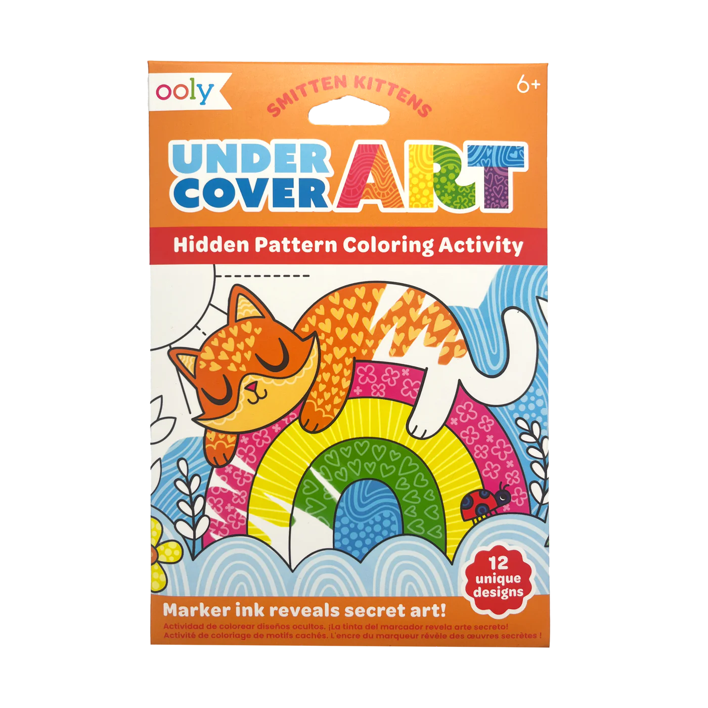 Ooly Undercover Art Hidden Pattern Coloring Activity Art Cards - Smitten Kittens-OOLY-Little Giant Kidz