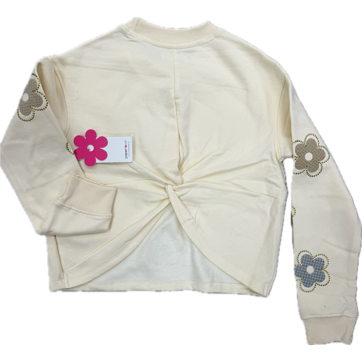 Paper Flower Cream Flower Sweatpants-Paper Flower-Little Giant Kidz