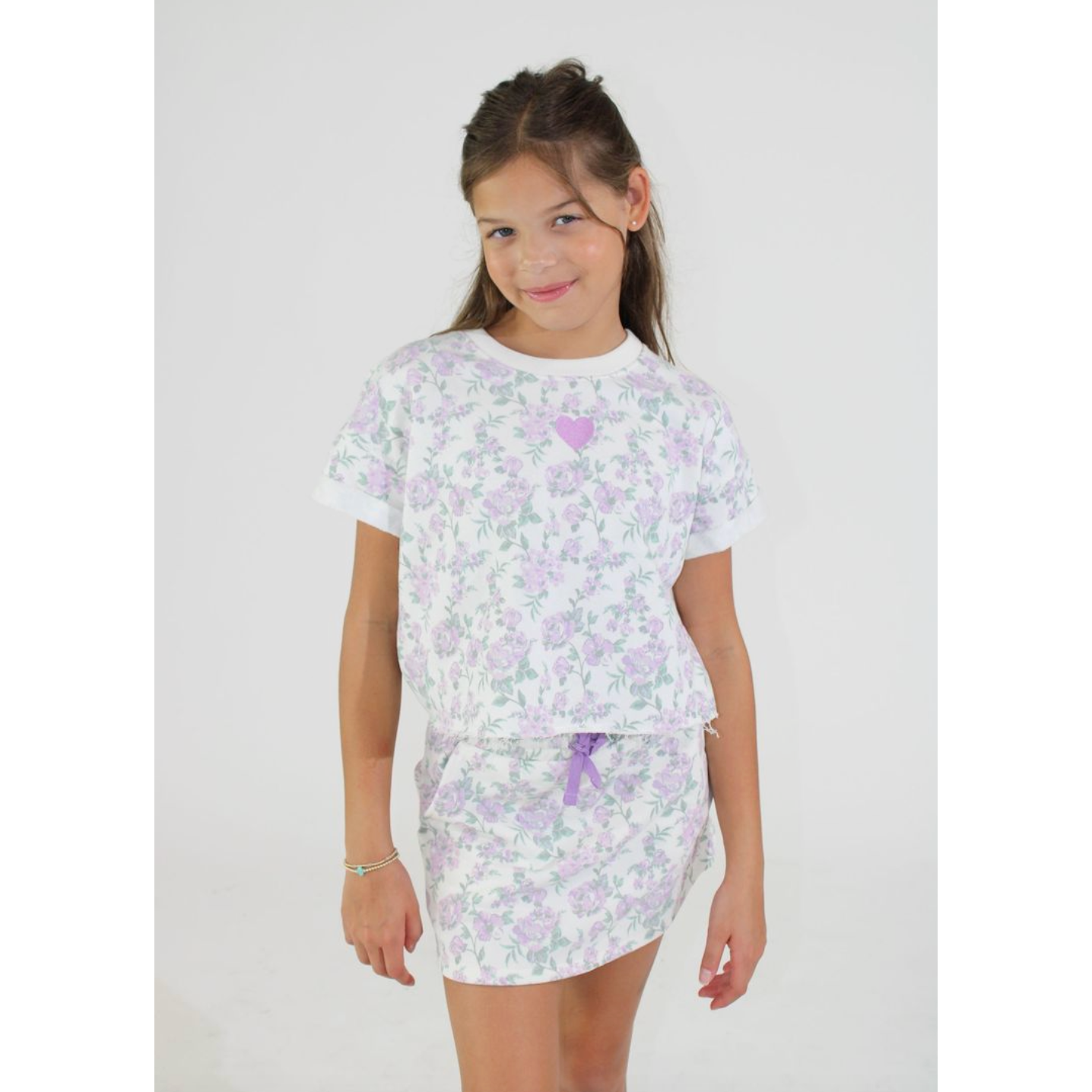 Paper Flower Floral Print Skort-Paper Flower-Little Giant Kidz
