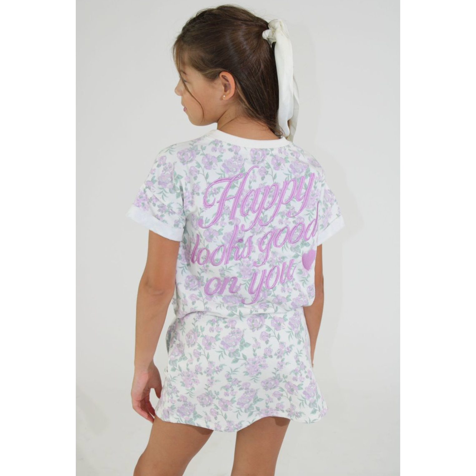 Paper Flower Floral Print With Embroidery Top-Paper Flower-Little Giant Kidz