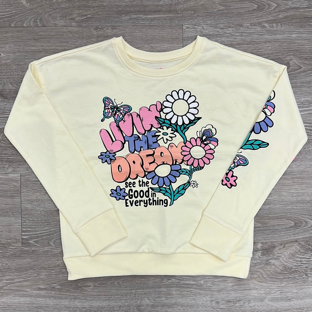 Paper Flower Living the Dream Graphic Sweatshirt - Pear Sorbet-Paper Flower-Little Giant Kidz