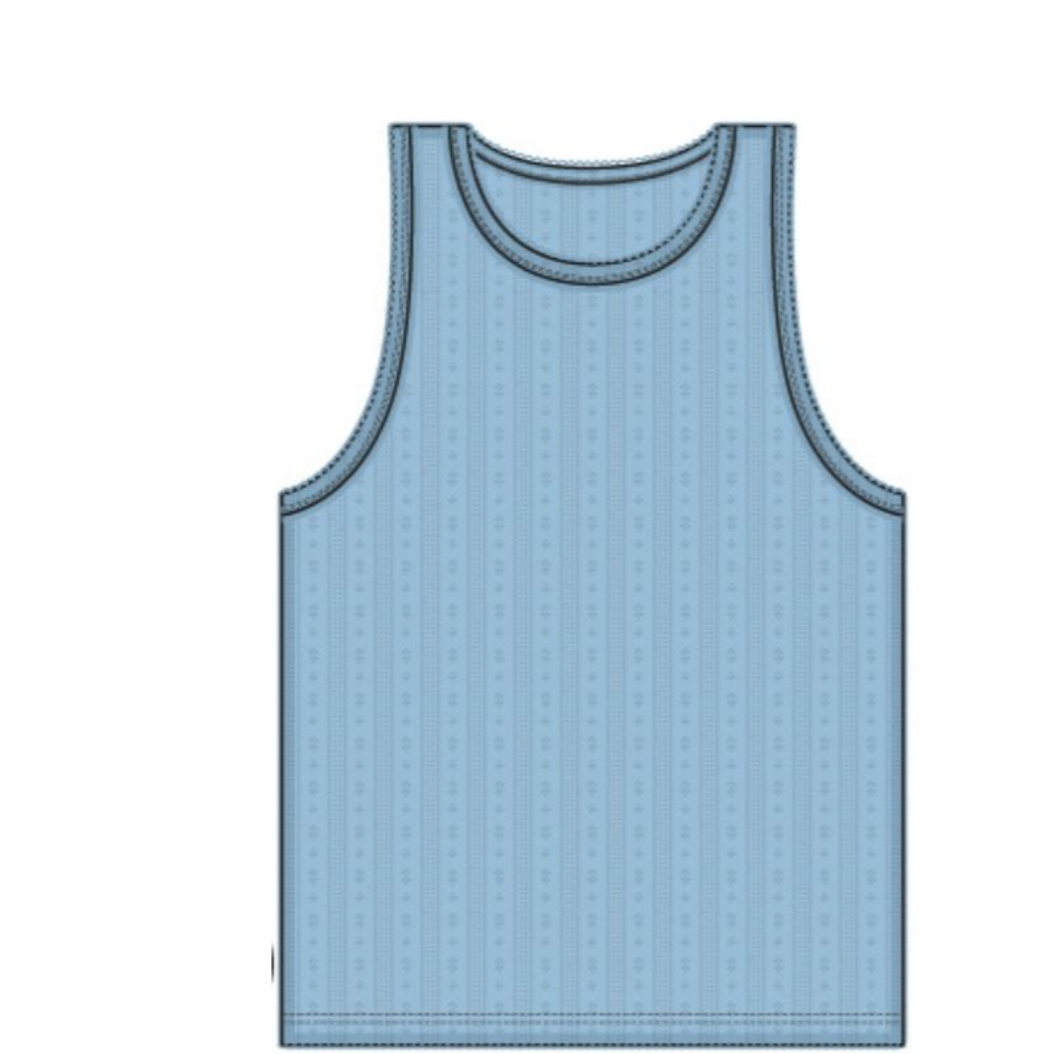 Paper Flower Tank Top- Clear Sky-Paper Flower-Little Giant Kidz