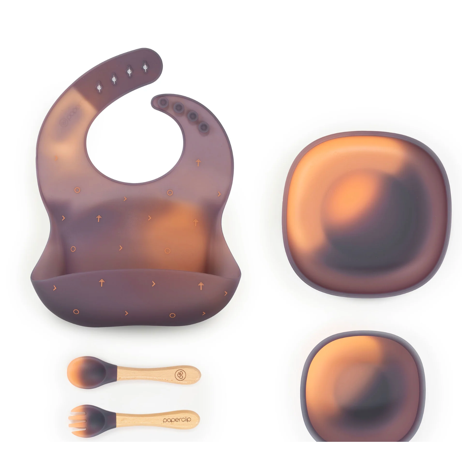 Paperclip - The Foodie Kit: Color Changing Feeding Set - Light Moon & Sea Salt-Paperclip-Little Giant Kidz