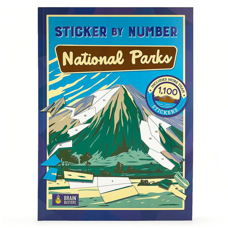 Parragon Books: Sticker by Number America's National Parks - 12 Beautiful National Park Scenes-COTTAGE DOOR PRESS-Little Giant Kidz
