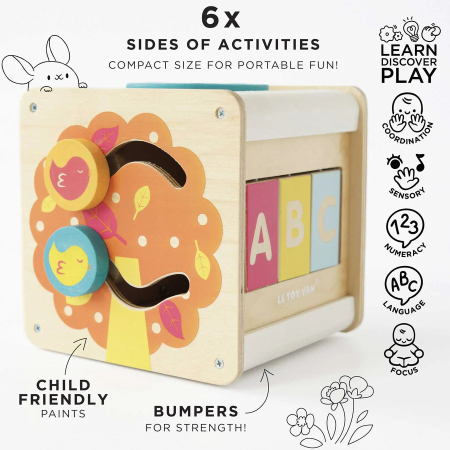 Petilou® Activity Wooden Cube-LE TOY VAN-Little Giant Kidz